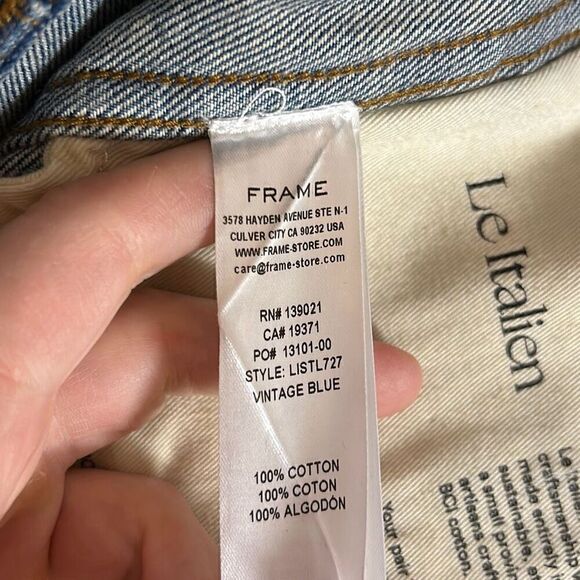 FRAME Le Italien true straight Jean dark denim size 29 - Picture 6 of 11